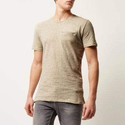 White Only & Sons zip pocket t-shirt